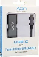 Adaptador AON USB-C A RJ45 AO-AD-1006