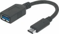 Adaptador Manhattan 355285 USB-C 3.2 Macho A Hembra USB-A Color Negro