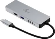 Adaptador Multipuerto 5 En 1 Con Conexion USB-C Marca Xtech Modelo XTC-564 Con 1 Puerto HDMI 1 Puerto USB 3.0 1 Puerto USB 2.0 1 Ranura Para tarjet...