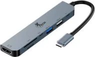 Adaptador Multipuerto 7 En 1 Con Conexion USB-C Marca Xtech Modelo XTC-571