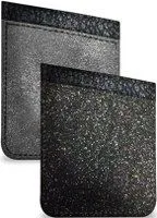 ARGENTO 2FUNDAS BOLSILLO ADHESIVO P/ TARJETA CELULAR NEGRO IA8296-BKG