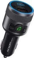 ARGOM ARG-AC-0343BK MANOS LIBRES BLUETOOTH PARA CARRO USB-C USB-A