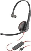 Audifono Marca HP Poly Modelo Blackwire 3210 Conexion USB-C Y USB-A 8X214A6