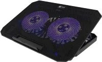 Base Con 2 Ventiladores Marca Xtech Modelo XTA-156 Para Notebook Ajustable Con Led Azul