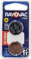 Baterias Marca Rayovac Modelo KECR2016 Lithium Paquete De 2