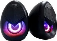 Bocina Argom S62 1062BK Gaming 5W Total RMS Con Led Color Negro Conexión 3.5MM