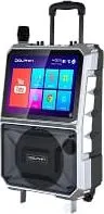 Bocina Para Karaoke Marca Dolphin Modelo KB-85R Pantalla Touch De 14.1" 3000W Con Conexion Bluetooth Color Silver