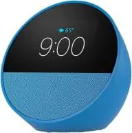 Bocina Smart Echo Spot Modelo De 2024 Conexion Bluetooth Con Reloj Color Azul