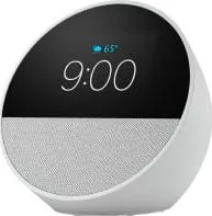Bocina Smart Echo Spot Modelo De 2024 Conexion Bluetooth Con Reloj Color Blanco