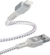 CABLE ARGOM LIGHTNING A USB 2 1.8METROS TRENZADO BLANCO ARG-CB-0023WT