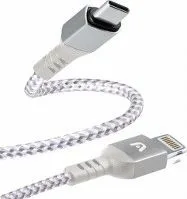 CABLE ARGOM USB-C A LIGHTNING 1.8METROS BLANCO ARG-CB-0024WT