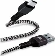 CABLE ARGOM USB-C A USB 2.0 1.8METROS TRENZADO NEGRO ARG-CB-0025BK