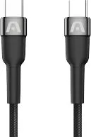 CABLE ARGOM USB-C A USB-C 1.8 METROS TRENZADO NEGRO 65W ARG-CB-0047BK