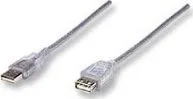 CABLE MANHATTAN 340502 EXTENSION USB 2.0 4.5METROS PLATEADO EN BOLSA