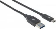 Cable Manhattan 354974 USB-A 3.2 Gen1 Macho A USB-C Macho 2 Metros Color Negro