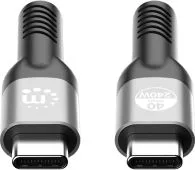 CABLE MANHATTAN 356374 CONEXION USB-C  A USB-C VELOCIDAD DE 40Gbps  POTENCIA DE 240W EPR PD3.1 1METRO DE LARGO