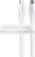Cable USB-C A USB-C Marca Anker Modelo 544 De 3 Pies Soporta Carga Rapida De 140 Watts Color Blanco A80F1H21