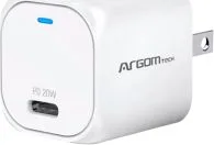 Cargador De 20W Con 1 Puerto Usb-C Argom Modelo De Pared Con Carga Rapido Arg-Ac-0110Wt