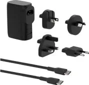 Cargador De Bateria Y Adaptador Para Viaje Marca Belkin Modelo Boostcharge Hybrid BPZ003BT1MBK-B6 Potencia De 20 Watts Color y Powerbank de 5000mAh...