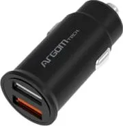 Cargador Dual Usb-A Para Carro 30W 2.4A/1.5A Marca Argom Arg-Ac-0111Bk