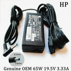 CARGADOR  HP 65 WATTS ORIGINAL PUNTA CELESTE