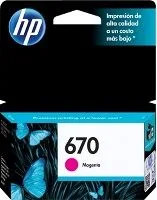 Cartucho HP 670 CZ115Al Color Magenta Para Impresora 4615/4625
