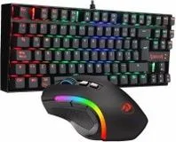 Combo Redragon Modelo K552RGB-BA Incluye Teclado Modelo Kumara K552 En Espanol Y Mouse Modelo Griffin M607