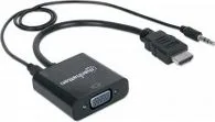 Convertidor Manhattan 151450 HDMI A VGA Con Audio