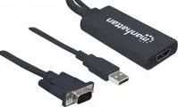 Convertidor Manhattan 152426 De VGA A hdmi Alimentado Por USB