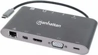 Docking Manhattan 152808 USB-C 7 En 1 HDMI Mini Display Port VGA