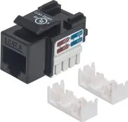 Jack Rj45 Cat 6 Keystone De Impacto Marca INTELLINET Modelo 210720 Color Negro