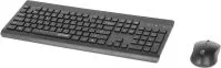 Kit De Teclado Y Mouse Optico Inalambricos Marca Manhattan Modelo 180771 Color Negro En Espanol