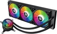 Liquid Cooler ARGB Para CPU Marca Redragon Modelo CCW 1018 De 360mm Con 3 Ventiladores De 120mm Cada Uno Color Negro