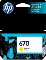 Liquidacion Cartucho Marca HP Modelo 670 CZ116AL Color Amarillo Para Impresora HP 4615/4625
