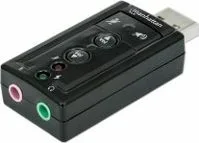 MANHATTAN 152341 ADAPTADOR DE SONIDO POR MEDIO DE USB 7.1CANALES 3D