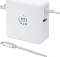 MANHATTAN 180245 CARGADOR CON CABLE USB-C INTEGRADO 60W BLANCO