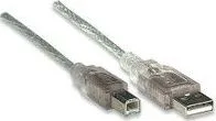 MANHATTAN 345408 CABLE USB 2.0 PLATEADO 16 PIES / 5 METROS