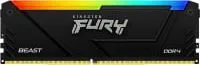 Memoria RAM DDR4 De 16GB Marca Kingston Fury Modelo Beast Con Frecuencia De 3600Mhz Latencia CL18 Tipo DIMM Color Negro Con RGB