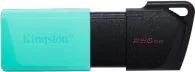 Memoria USB 3.2 Marca Kingston Modelo Flashdrive DataTraveler Exodia M Capacidad De 256GB Color Aqua Con Negro