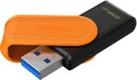 Memoria USB 3.2 Marca Kingston Modelo Flashdrive DataTraveler Exodia S Capacidad De 256GB Color Naranja