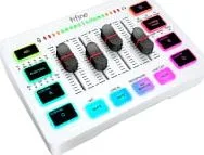 Mezclador de Audio Gaming Fifine SC3W USB Mixer Con XLR Color Blanco