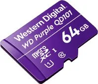 Micro SD Secure Digital 64Gb Western Digital QD101 Purple Para Vigilancia
