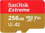 Micro Secure Digital SDXC Sandisk Extreme 256GB Hasta 190Mb Con Adaptador C10, U3, V30, 4K, 5K, A2, Tarjeta Micro SD
