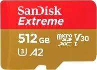 Micro Secure Digital SDXC Sandisk Extreme 512GB Hasta 190Mb Con Adaptador C10, U3, V30, 4K, 5K, A2, Tarjeta Micro SD