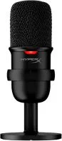 Microfono Marca HyperX Modelo SoloCast Para Gamers Y Streamers Conexion USB-C Color Negro