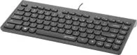 Mini Teclado Con Cable Conexion USB-A Formato Slim Marca Manhattan Modelo 180702 Color Negro En Espanol