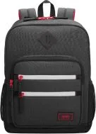 Mochila Marca Solo New York Modelo Vortex R Para Portatil De Hasta 15.6" Color Gris Oscuro Con Rojo UBN796-4/12