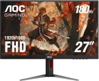 Monitor LED Gaming Marca AOC Modelo 27G4  27" 1920 x 1080 FHD Fast IPS 180 Hz 1 ms DP + HDMI Pivot Adaptive Sync