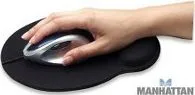 Mouse Pad Manhattan 434362 Con Respaldo Para Muñeca Gel Color Negro