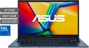 Notebook ASUS Vivobook X1404VA-EB277W Con Procesador Intel Core 5 120U De 1.4 GHz Memoria RAM DDR4 De 8GB Almacenamiento De 512GB En SSD M.2 Pantal...